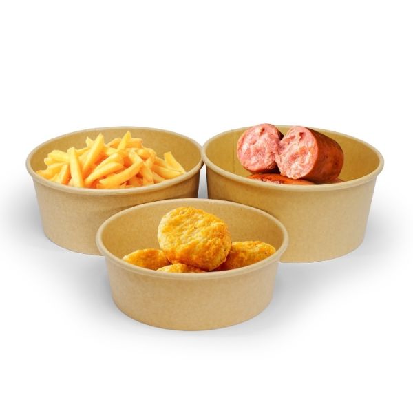 Compostable sugarcane bagasse paper bowl fast food packaging outer box