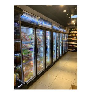 Customized Commercial Glass Display Showcase Upright Drink Coolers