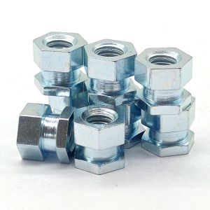 Customized Zinc Plated Nuts Electroplated Hexagon Head Nut Blue White