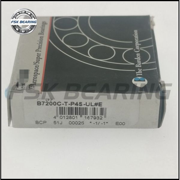 Without Seal B7200-C-T-P4S-UL Single Row Angular Contact Ball Bearing 10*30*9 mm For Machine Tool Spindle