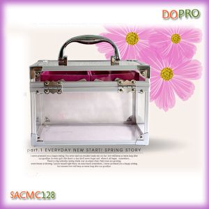 Small Plastic Cosmetic Cases Clear Jewellery Plastic Boxes (SACMC128)