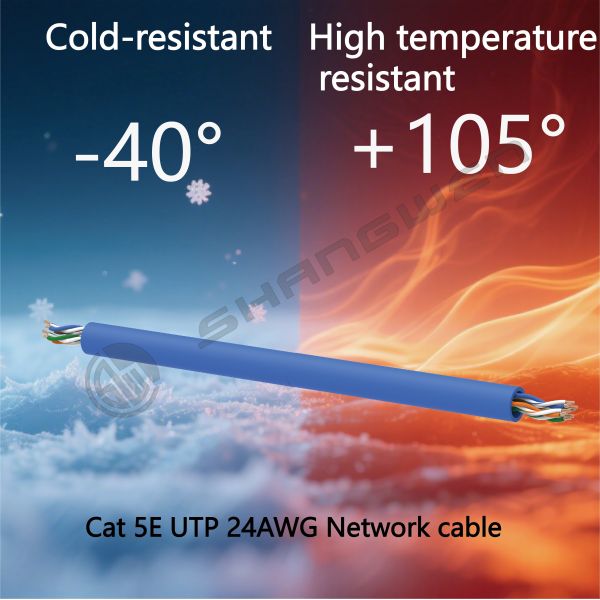 Cat5E 24awg UTP 24awg 4 Pair Cat5e Lan Cable OEM Bare Copper Wire UTP Ethernet Cable