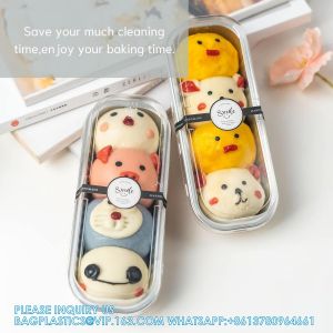 6.8 Oz Foil Ramekins Pan With Lids, Rectangle Cupcake Cups Containers Wrappers,