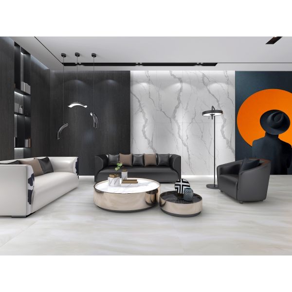 Marble Look Slab Big Chemical Resistant Bathroom Ceramic Tile