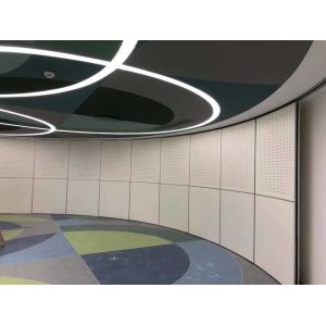Laminate Melamine Finish Movable Wall Partitions With Ceiling Wheels / Folding