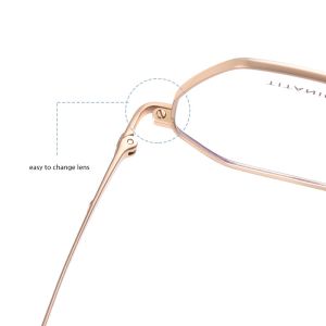 Pure Titanium Frame Glasses , Replaceable Lens Unisex Clear Glasses