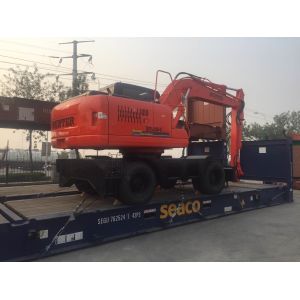43.6kw 7t Earth Excavation Machine HT75W With Four Wheel