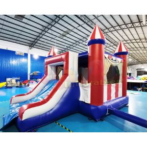 OEM Quadruple Stitching 18 OZ PVC Inflatable Bouncer Slide