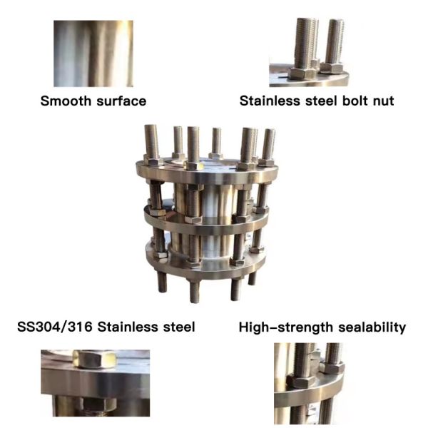 High Strength 2507 Duplex Steel Dismantling Joint Double Flange Transmission Compensator