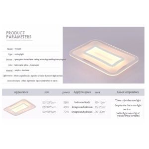 Designer Surface Mounted Ceiling light fixtures with remote controller for