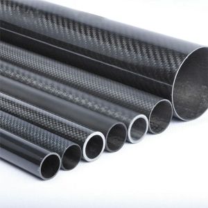 High Glossy Carbon Fibre Roll Wrap Tube-25mmX23mm x1000/1850mm