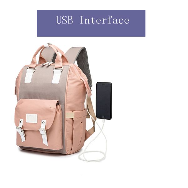 Fashion Mummy Maternity Nappy Bag Diaper Bag Large Capacity Travel Backpack Nursing Bag For Baby Care With Stroller Strap
