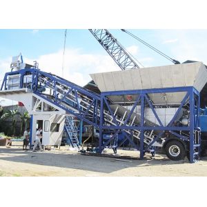 35m3/H Ready Mix Mobile Concrete Plant , Portable Floating Concrete Batching