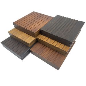 Quality Projects Solid Wood Grain Fireproof Moso Bamboo Decking Boards for sale