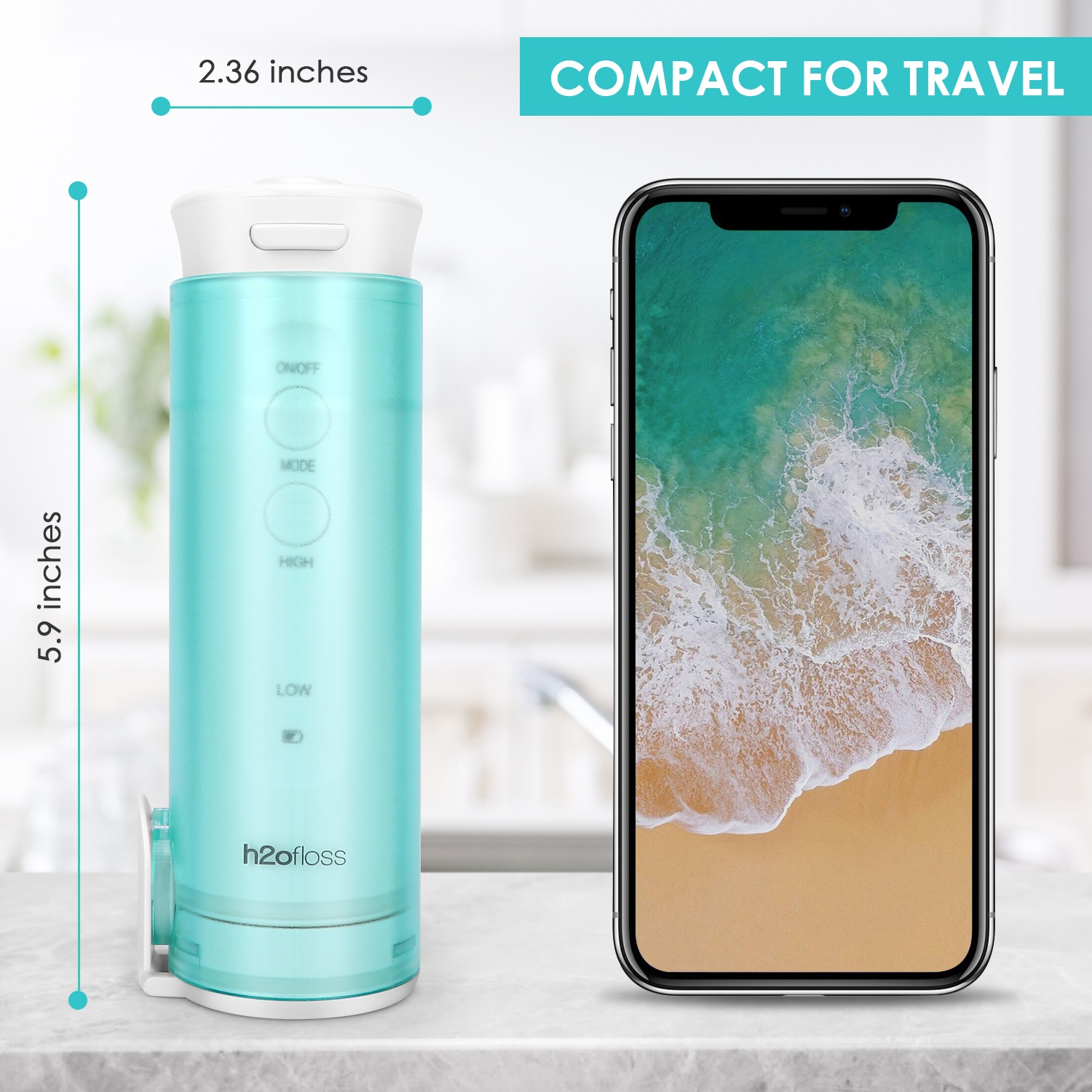 40 - 140PSI Adjustable Mini Rechargeable Water Flosser