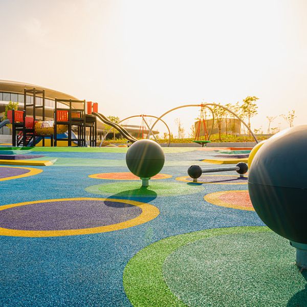 Buy Colored Epdm Rubber Granules Wet Pour Rubber Playground Surface at wholesale prices
