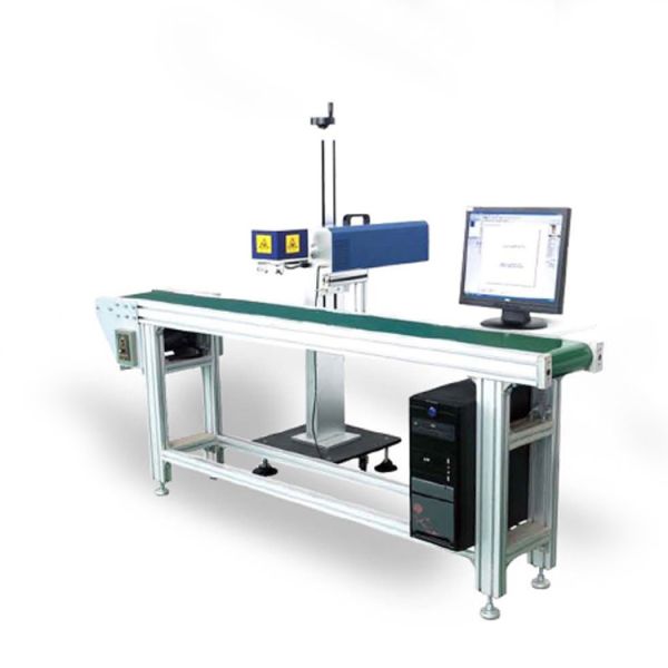 Aluminum Flying Laser Marking Machine / Laser Engraving Machine With Convery