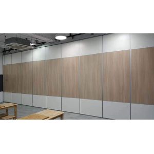 Banquet Hall Wooden Partition Wall MDF 95mm Soundproof Yellow
