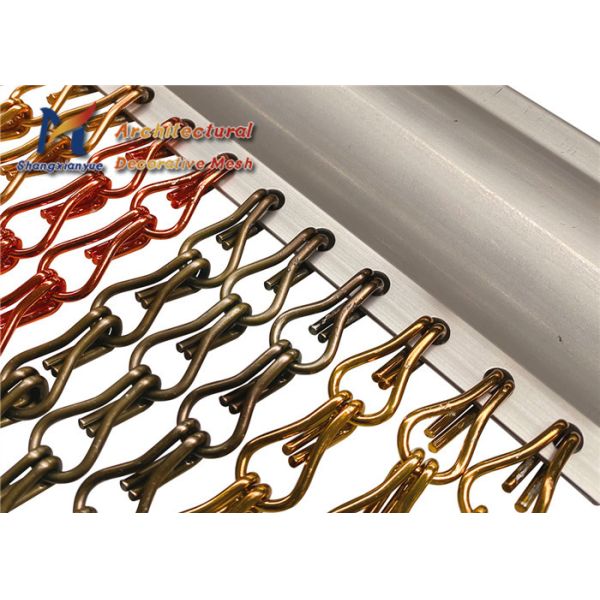 Hotel Chainmail Door Curtain 12mm Aluminium Chain Fly Screen