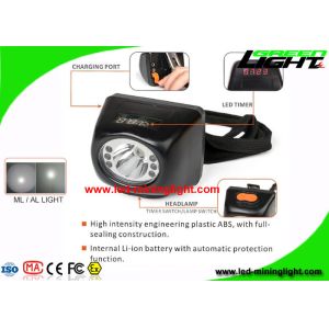 Quality 4.5Ah Digital Mining Cap Light Head Lamp IP67 With 18 Hours Lighting Working Time for sale