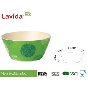 Durable Recycled Bamboo Fiber Bowls , Dishwasher Safe Tasteless Melamine Soup
