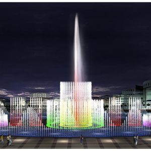 outdoor spraying water fountain