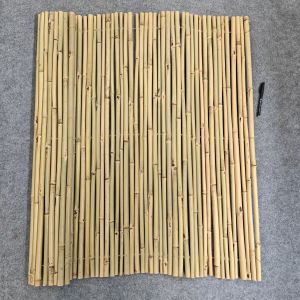 Natural Bamboo Fence Panels, Garden & Farm Barrier, Black & Yellow 