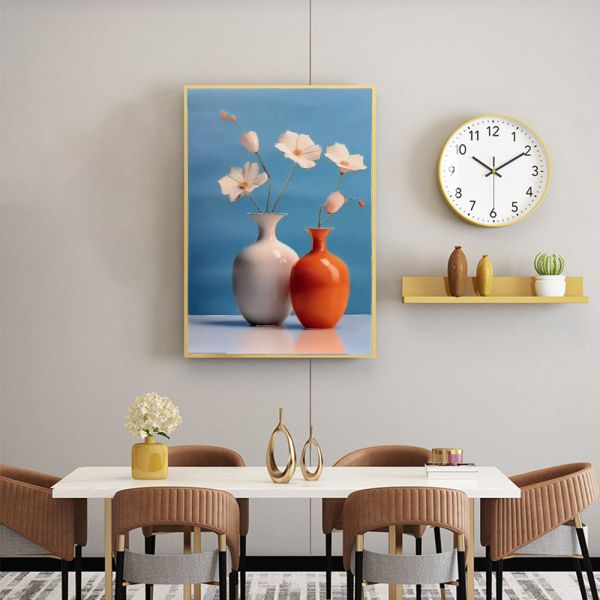 Customized Size Hand Painted Vase Art Painting Colour Textured 3d Relief Oil Painting