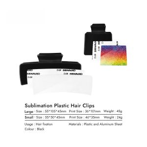 Blank Plastic Sublimation Hair Clips Double-Sided personalized Hair Claw Clip