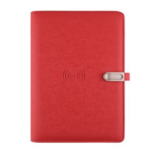 PU Leather B5 Wireless Charging Notebooks With Magnetic Flap Multifunctional