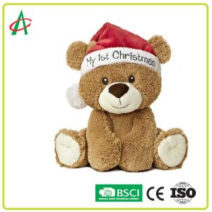 Lovely Teddy Bear Xmas Gift Plush Toy Stuffed Animal My 1st Christmas Customize