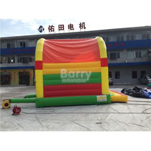 Clearance Inflatable Bouncer , Beautiful Jump House With Small Slide