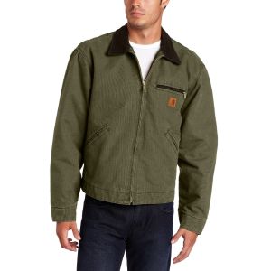 Mens Jacket With Hood , Long Sleeve Triple-stitched Main Seams