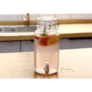 Quality Faucet Switch Bottle Juice Jar Cold Drink Storage Bottle Wine Glass Bottle for sale