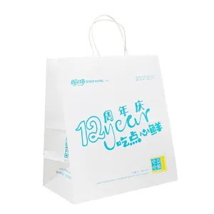 Quality Christmas Occasion Choose Eco Friendly Recycled Paper Bags with Handles for sale