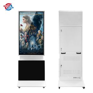 55" Rotating Indoor Digital Signage LCD Kiosk One Key Switch For Public Places