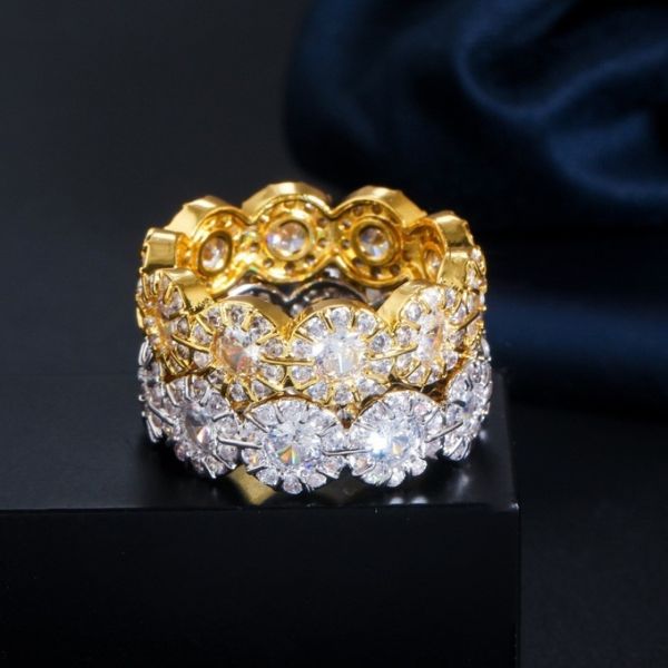 Fashion Inlaid Crystal CZ Ring For Women Hip Hop Animal CZ Stone Finger Rings Party Jewelry