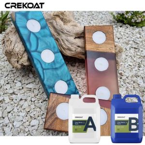 Waterfall Like Clear Epoxy Resin Finish Resists Yellowing Over Time