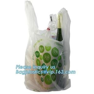 biodegradable die cut handle food packaging compostable plastic bag, Compostable