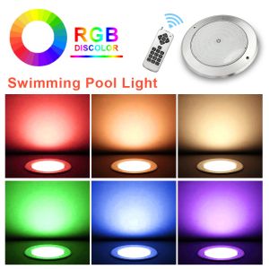 Waterproof PAR56 LED Pool Light 316 SS ABS housing Ultra Thin 7.5mm Resin Filled