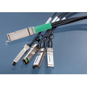 40G QSFP + Copper Cable , qsfp to sfp breakout cable 10GBASE-CU