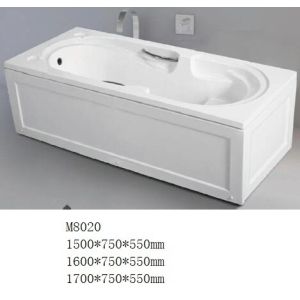 China Acrylic Freestanding Soaking Bathtubs with Skirts Rectangle Shaped CE ISO9001 on sale