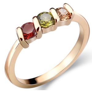 China 18K gold plated fine zircon ring, hot models on sale