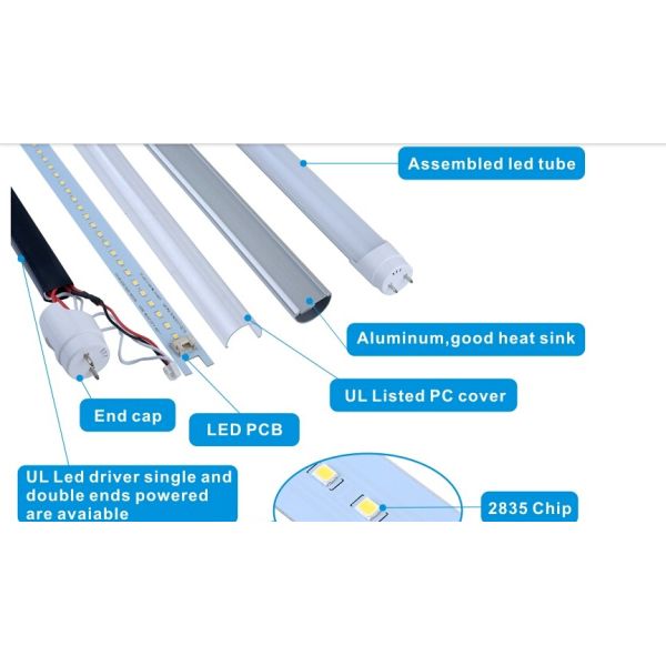 8 Foot LED Tube Light 40watt For T8 Fluorescent LED Replacement