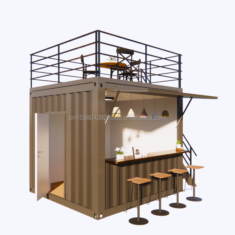 Modern Design Supermarket Mobile Container Coffee Bar Houses 10ft Mini Popup Shop