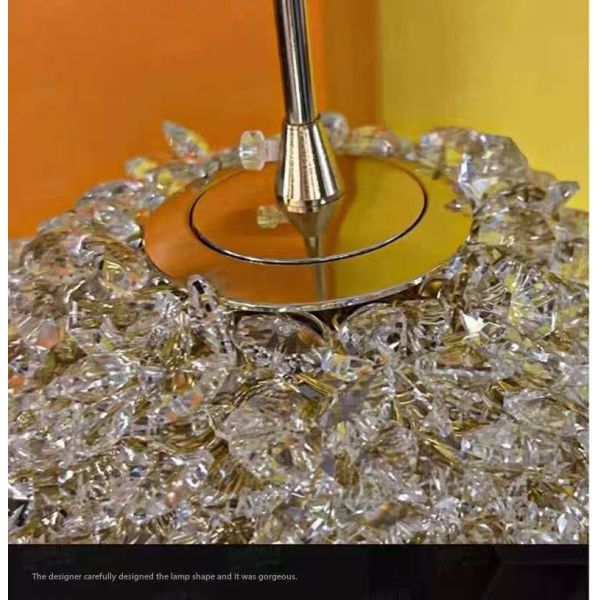 Modern Crystal Lychee Lamp Luxury Villa Duplex Staircase Lighting For Raised Living Room And Bedroom
