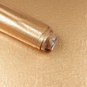 High Glossy Kitchen Backsplash Waterproof Wallpaper Stickers Aluminum Foil Wall