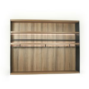 12 Hook Rustic Wall Mounted Kitchen Wood Rack 60X60X50cm
