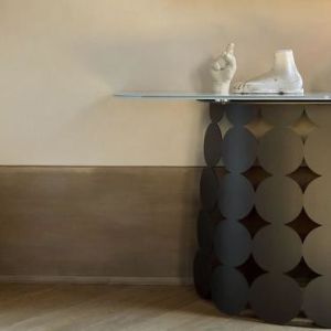 Luxury Hotel High-end Stainless Steel Marble Gold Entrance Table