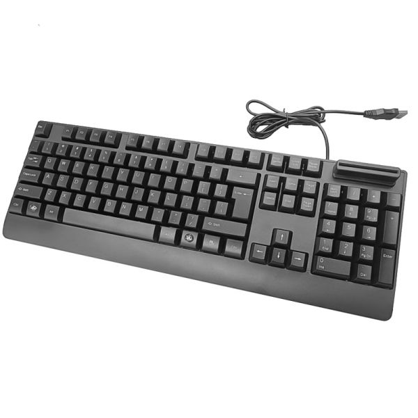 Buy New USB Interface Gaming Laptop Keyboard With Smart Card Reader Multifunctional Membrane Style Made of Durable Abs Material at wholesale prices